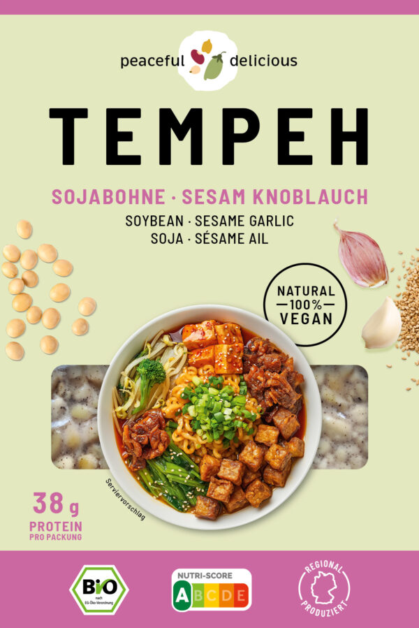 pd tempeh sojabohne sesam knoblauch